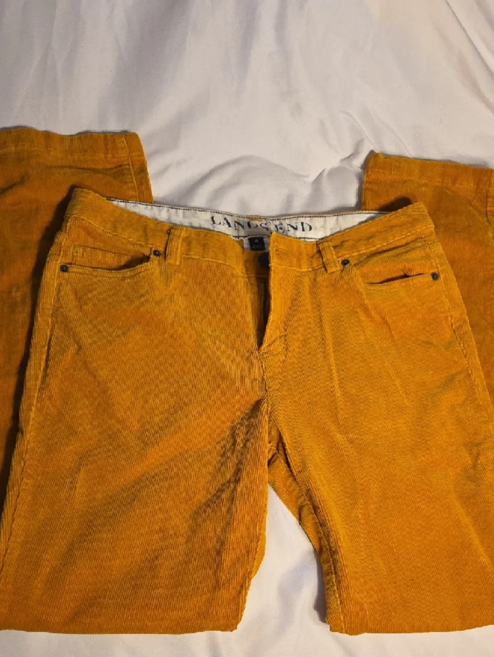 Lands' End Golden Yellow Corduroy Pants - Picture 3 of 5